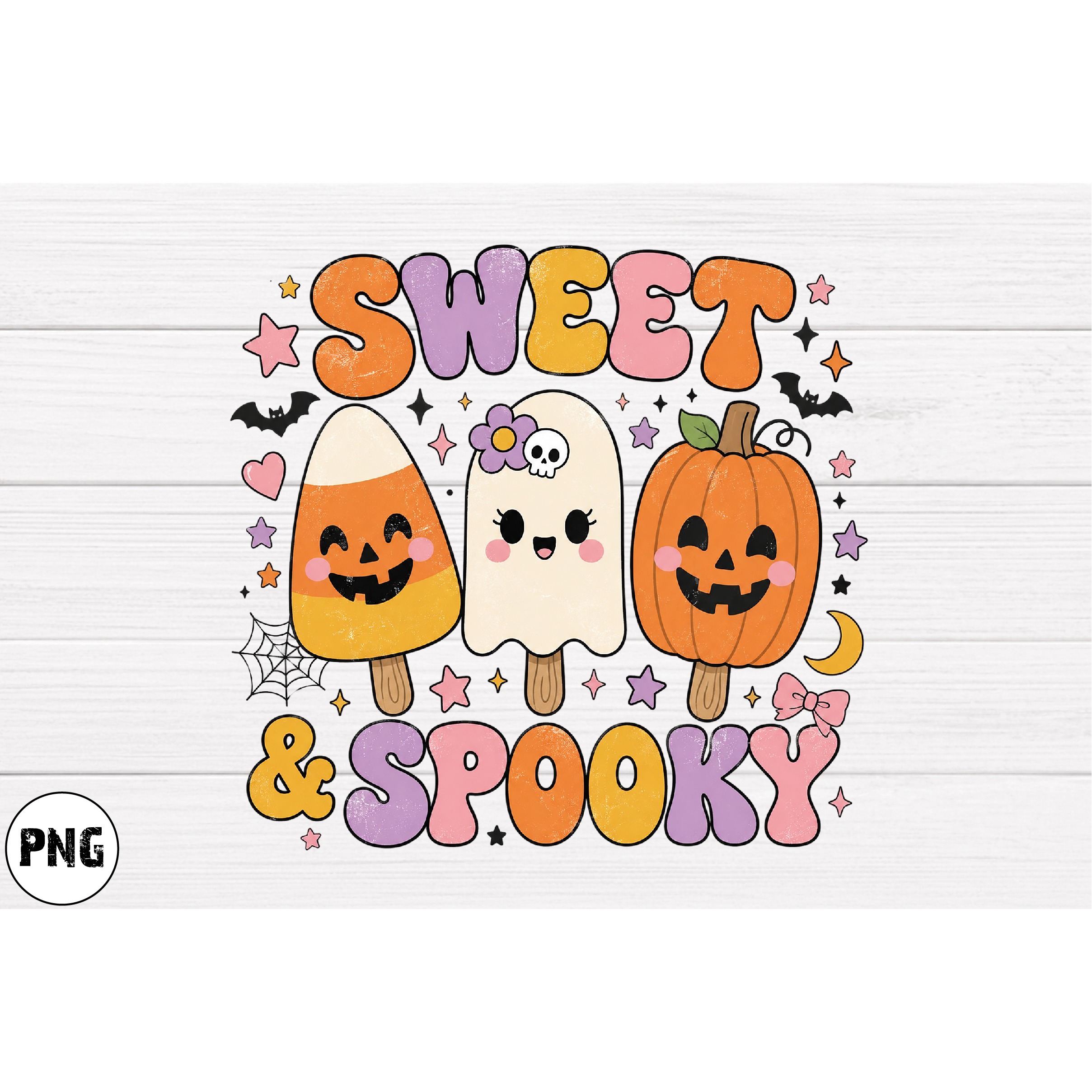 Vintage Halloween Distressed PNG, Retro Sublimation (8)