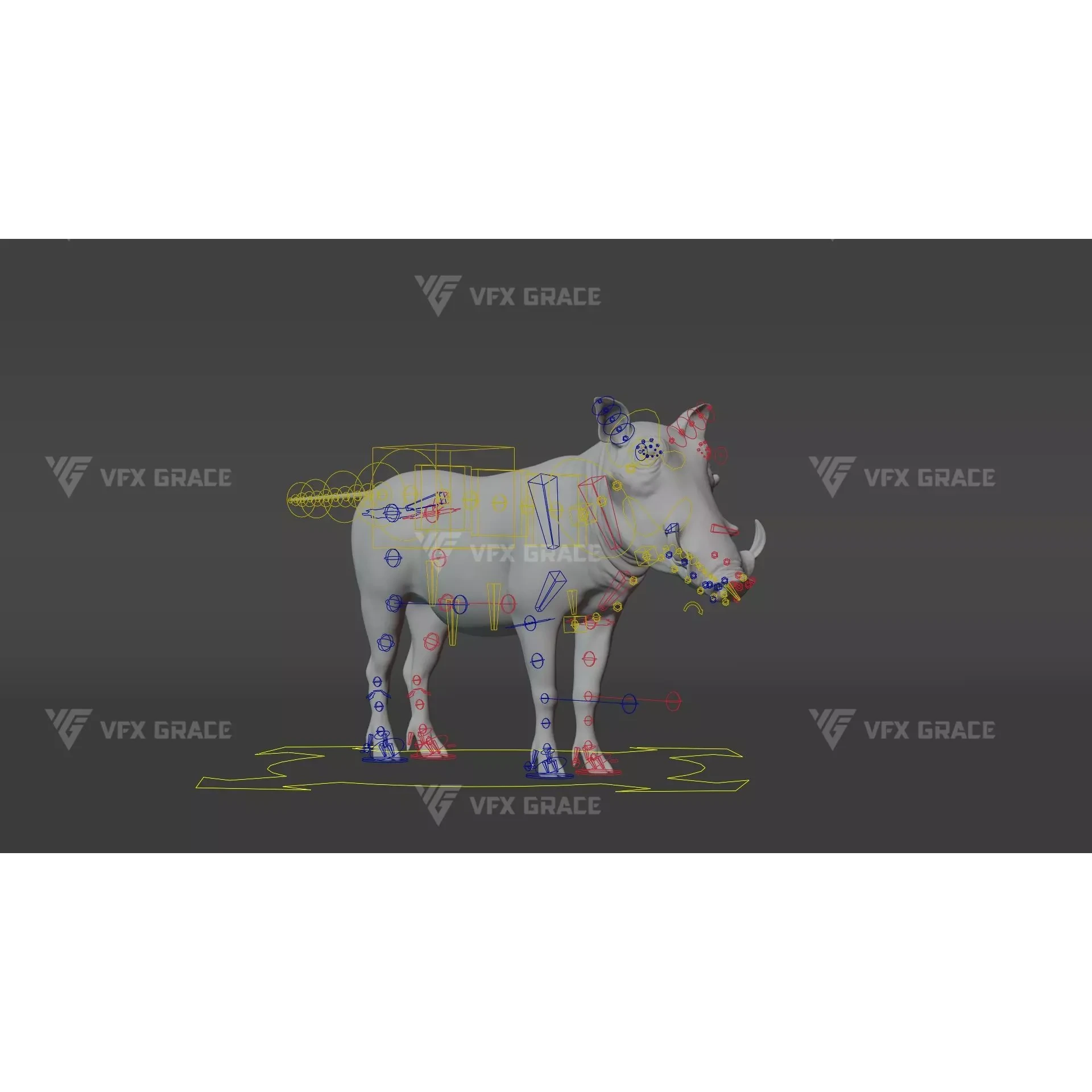 Warthog Animation Blender 3D Model 3D model 10