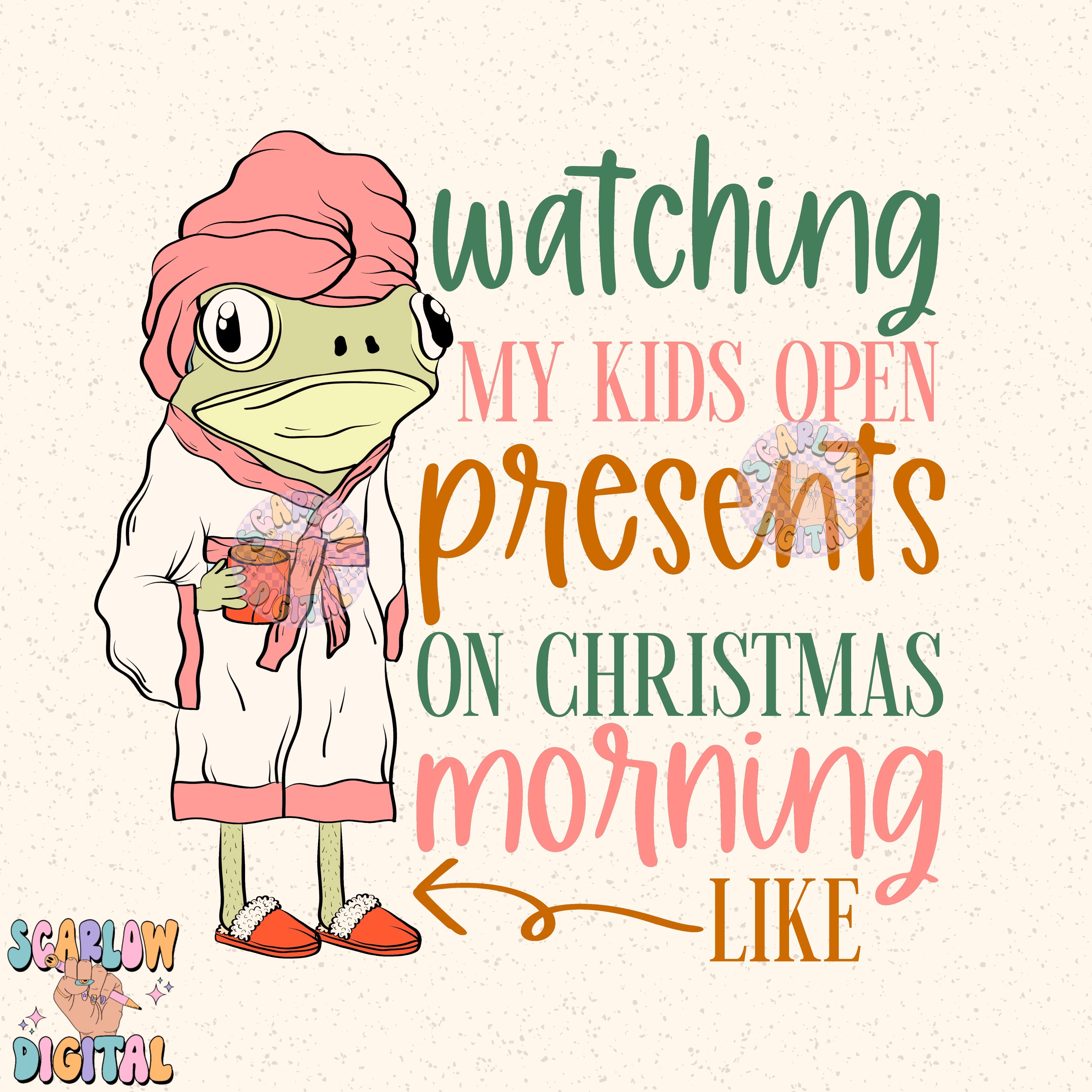 Watching My Kids Open Presents PNG Digital Design