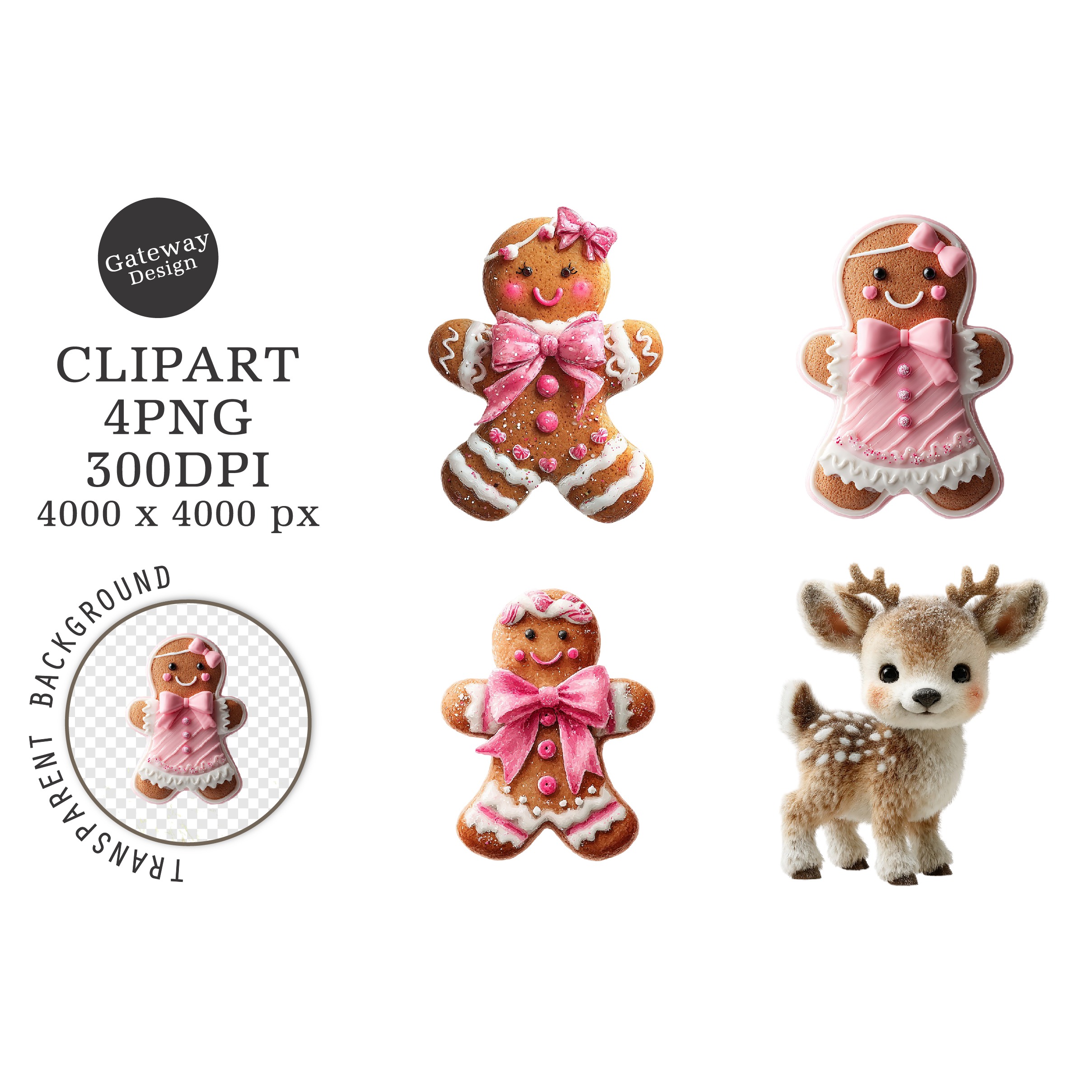 Watercolor Cute Christmas Clipart (4)