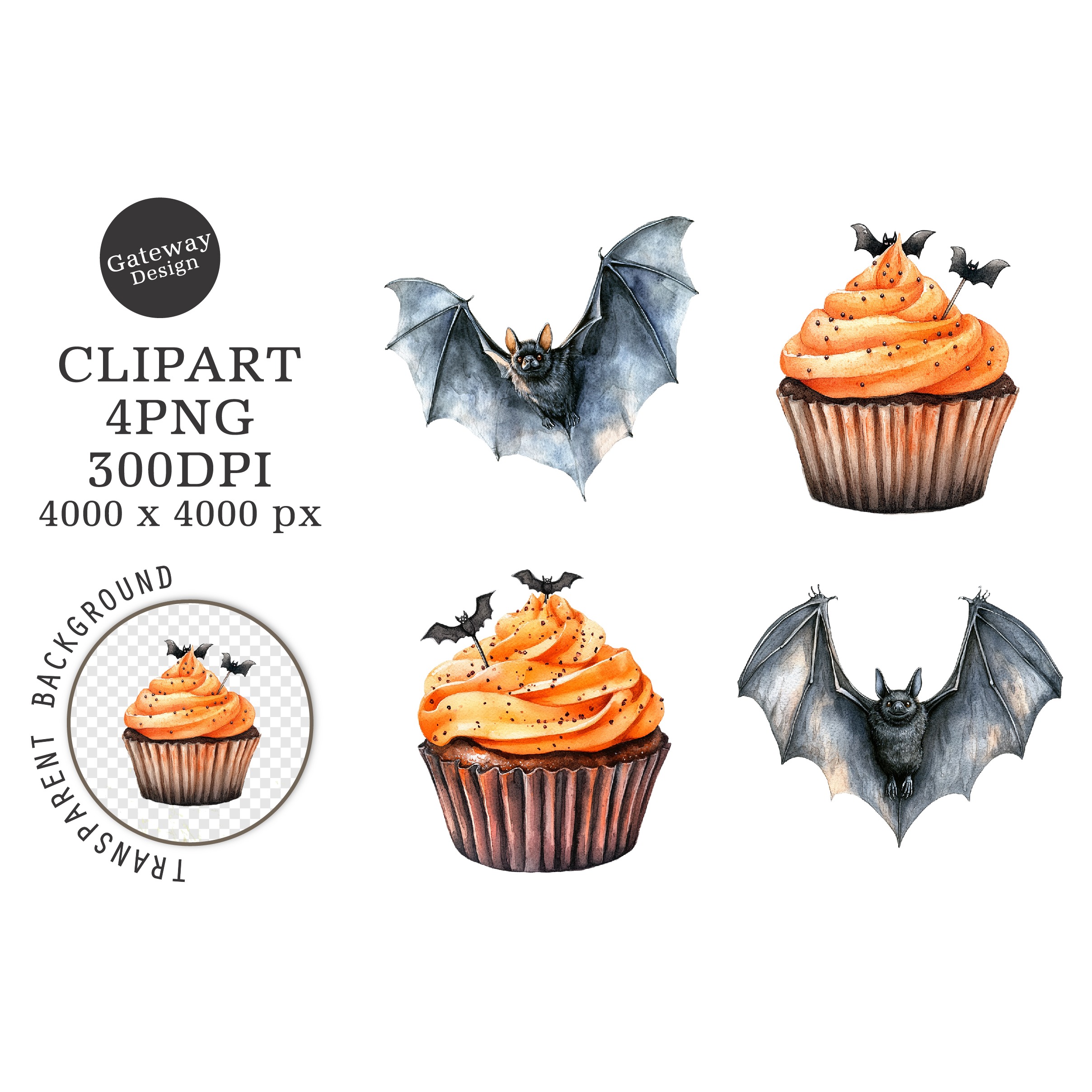 watercolor halloween clipart (3)
