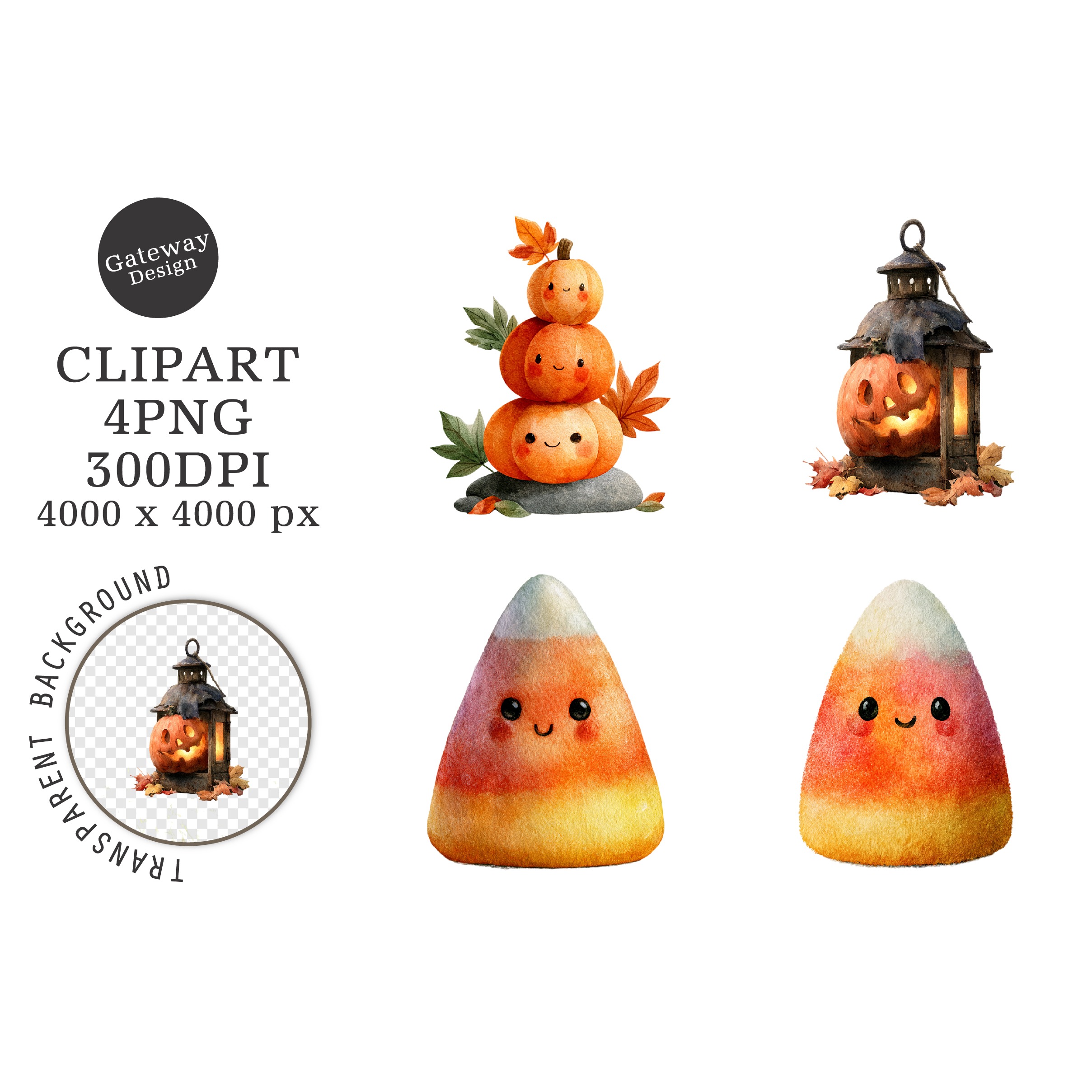 Watercolor Halloween Png Clipart