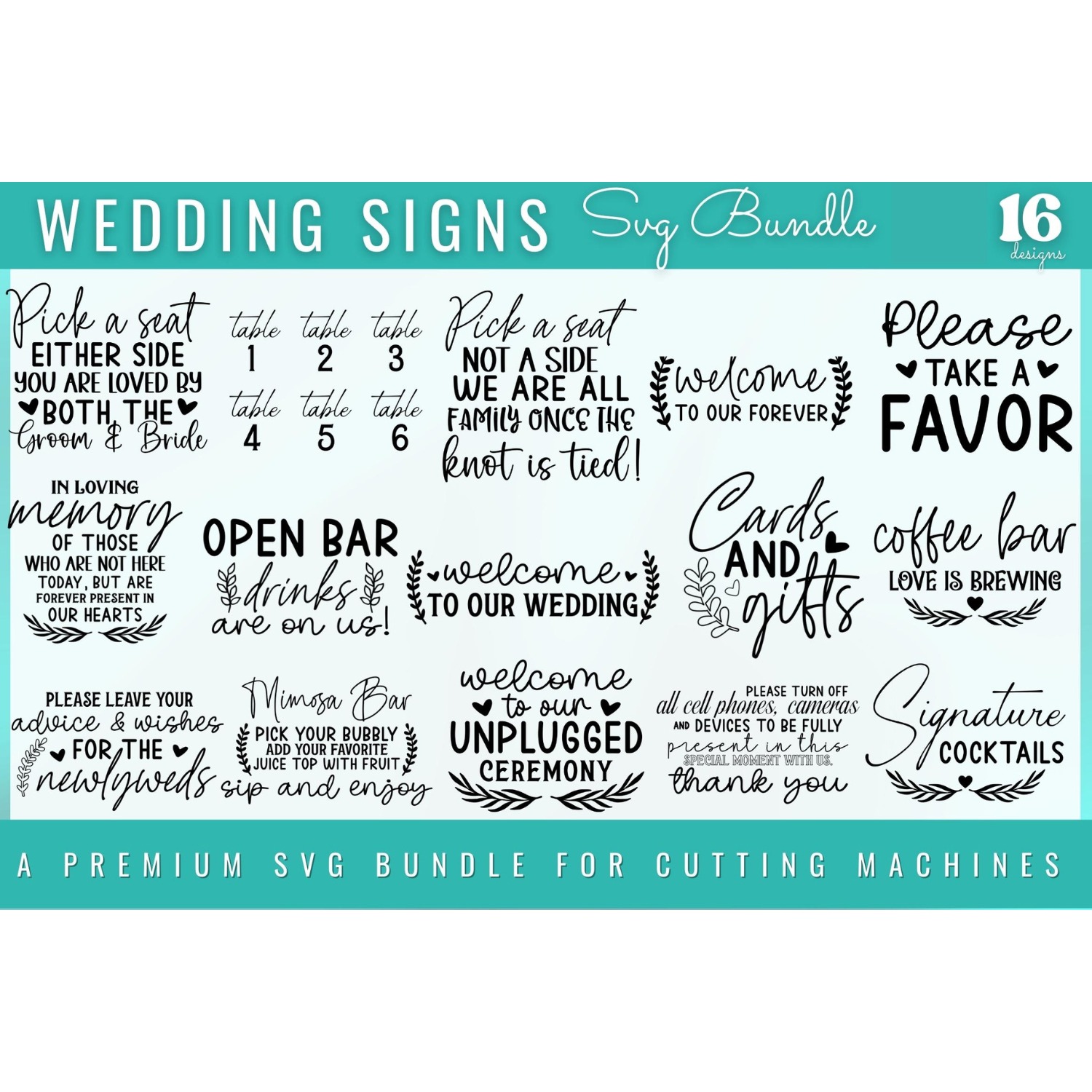 Wedding Sign SVG Bundle