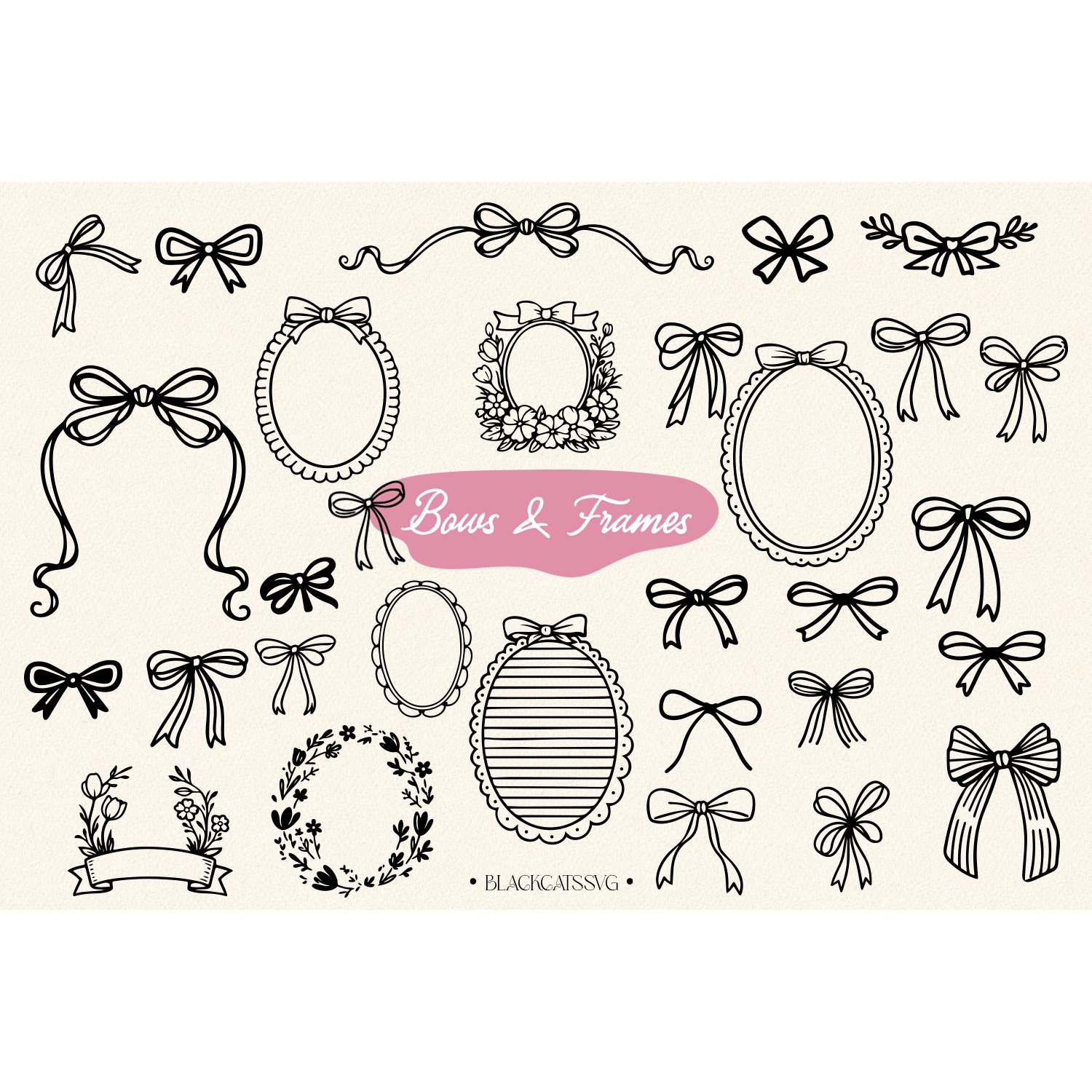 Whimsical Easter doodles Bundle 220 designs Svg PNG 3