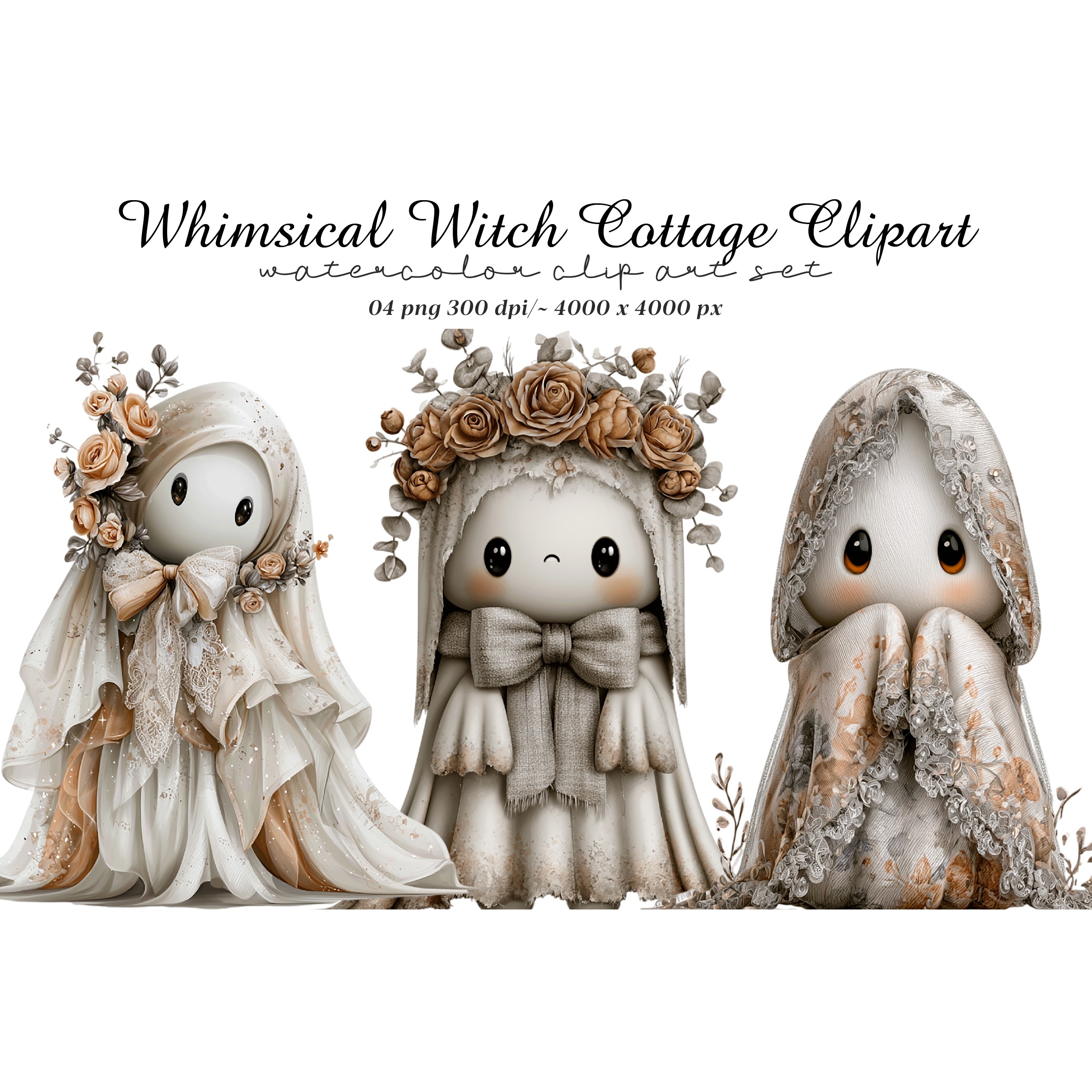 Whimsical Witch Cottage Clipart (2)