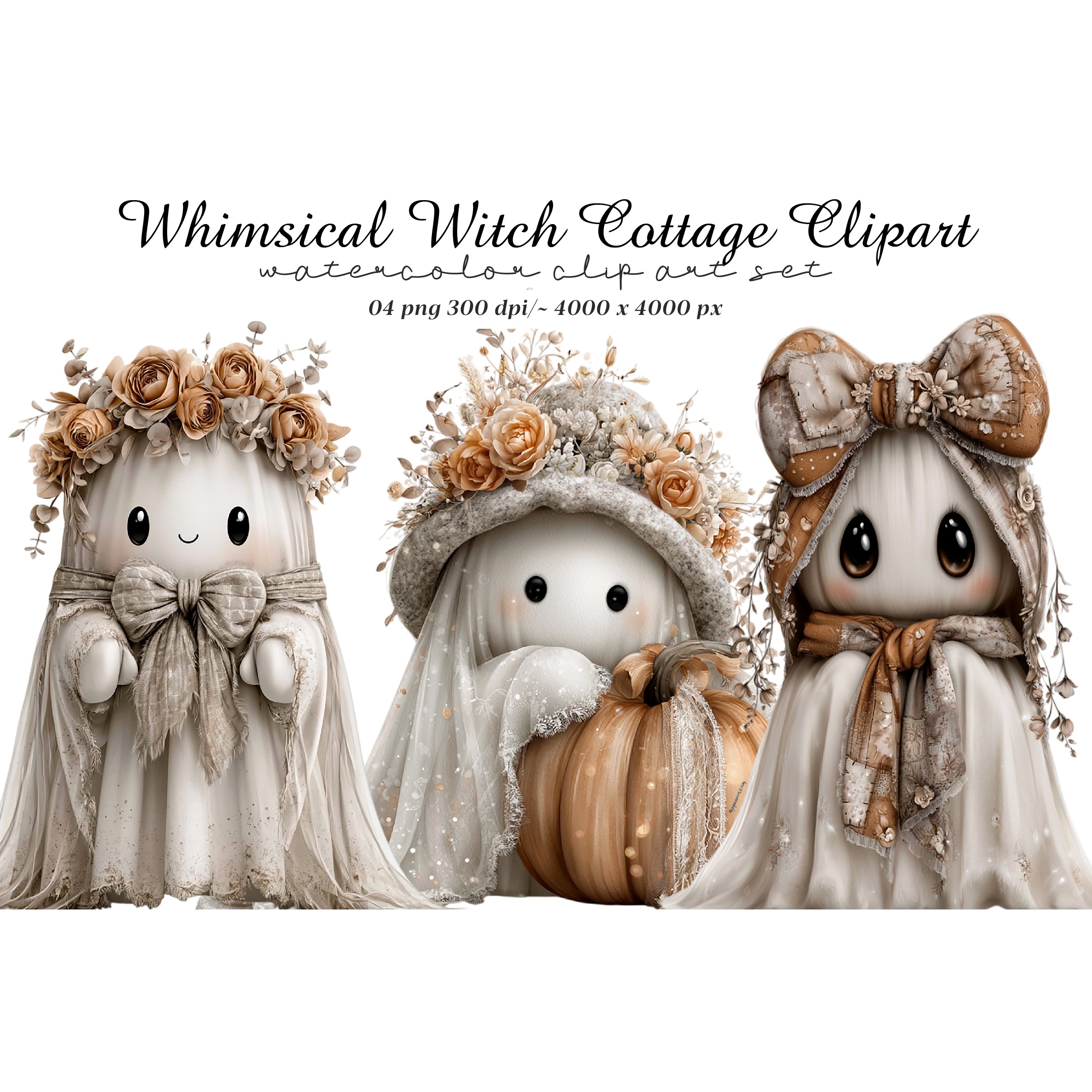 Whimsical Witch Cottage Clipart (3)