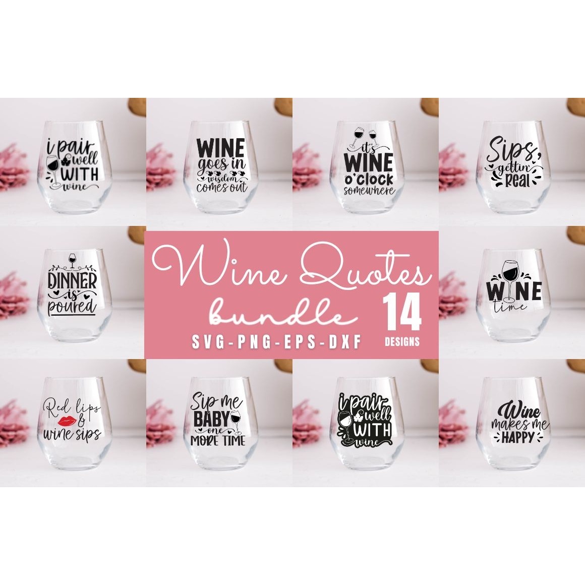 Wine Quotes SVG Bundle