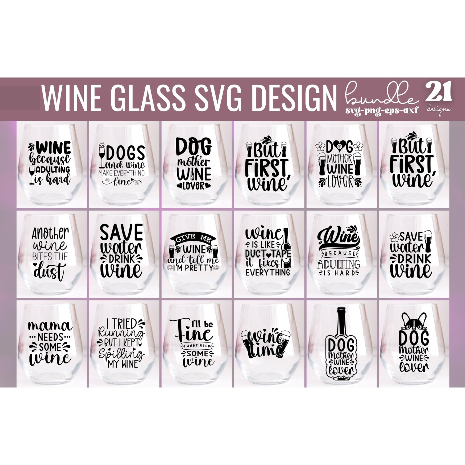 Wine SVG Design Bundle