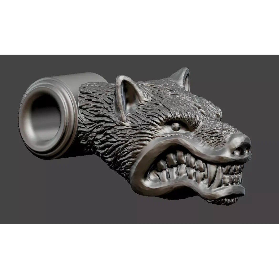 Wolf Head Free 3D print model 2