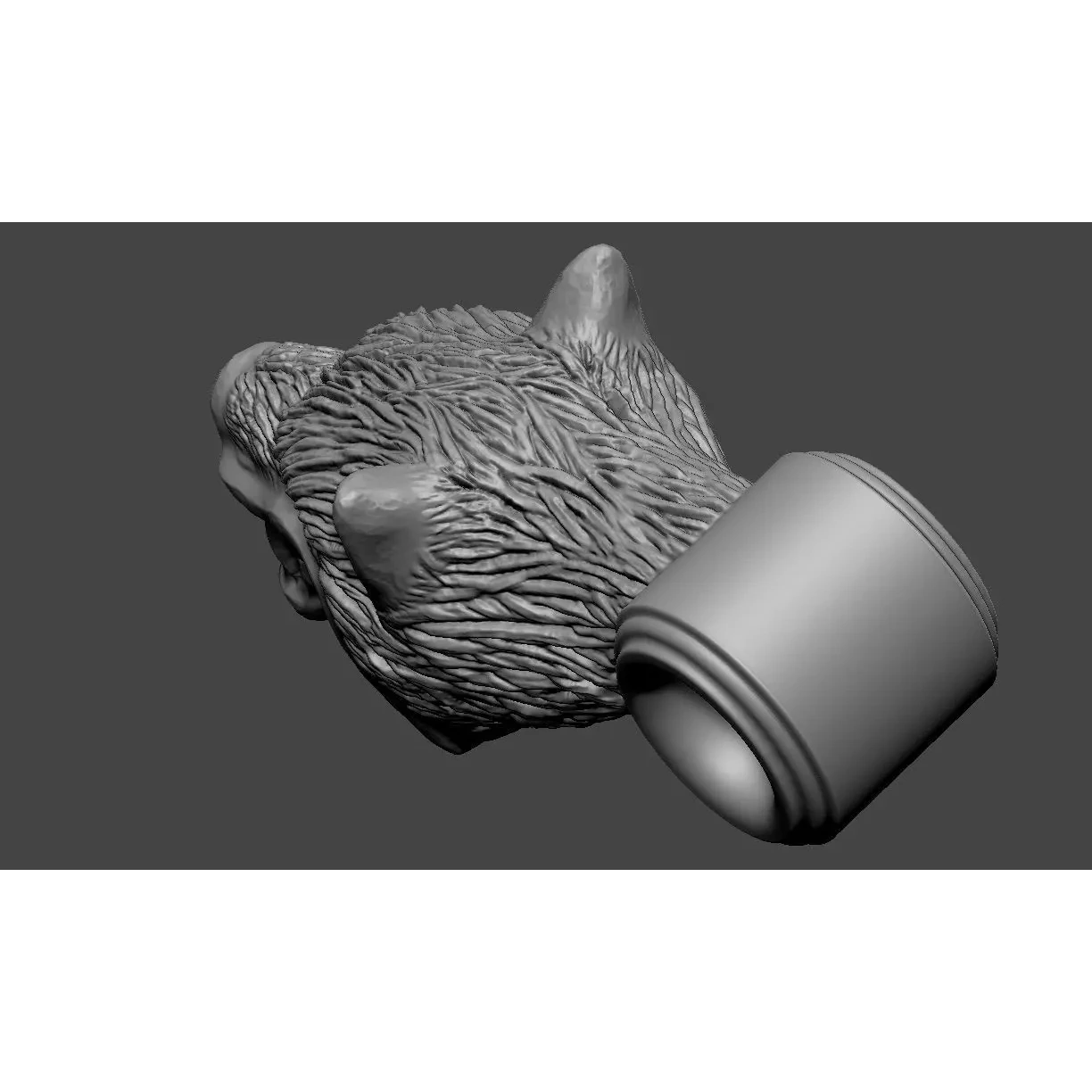 Wolf Head Free 3D print model 5