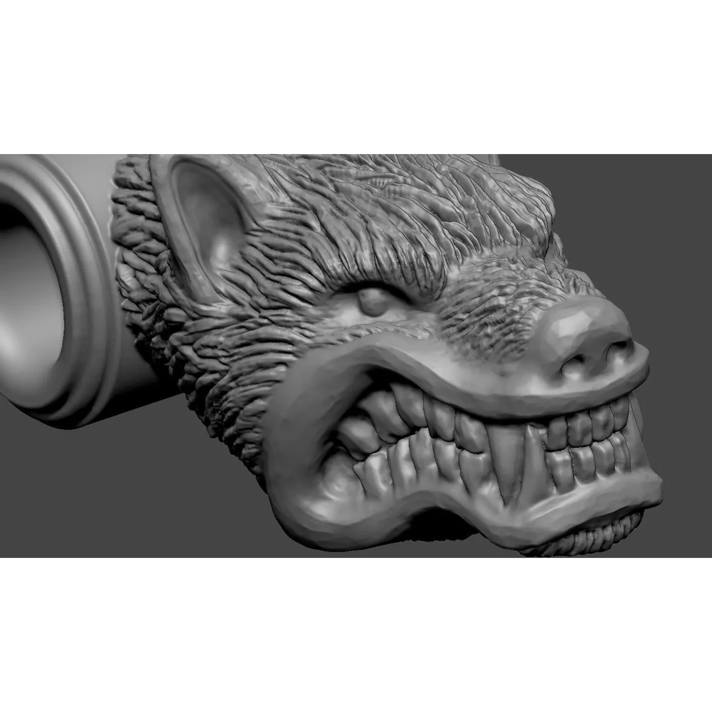 Wolf Head Free 3D print model 6