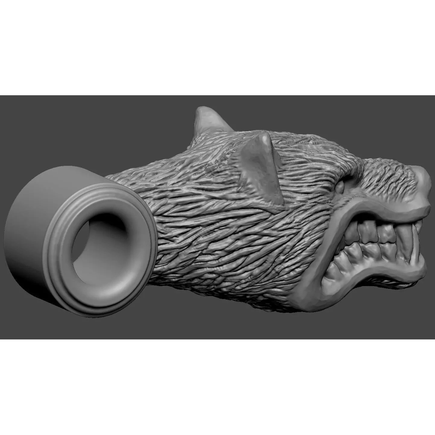 Wolf Head Free 3D print model 7