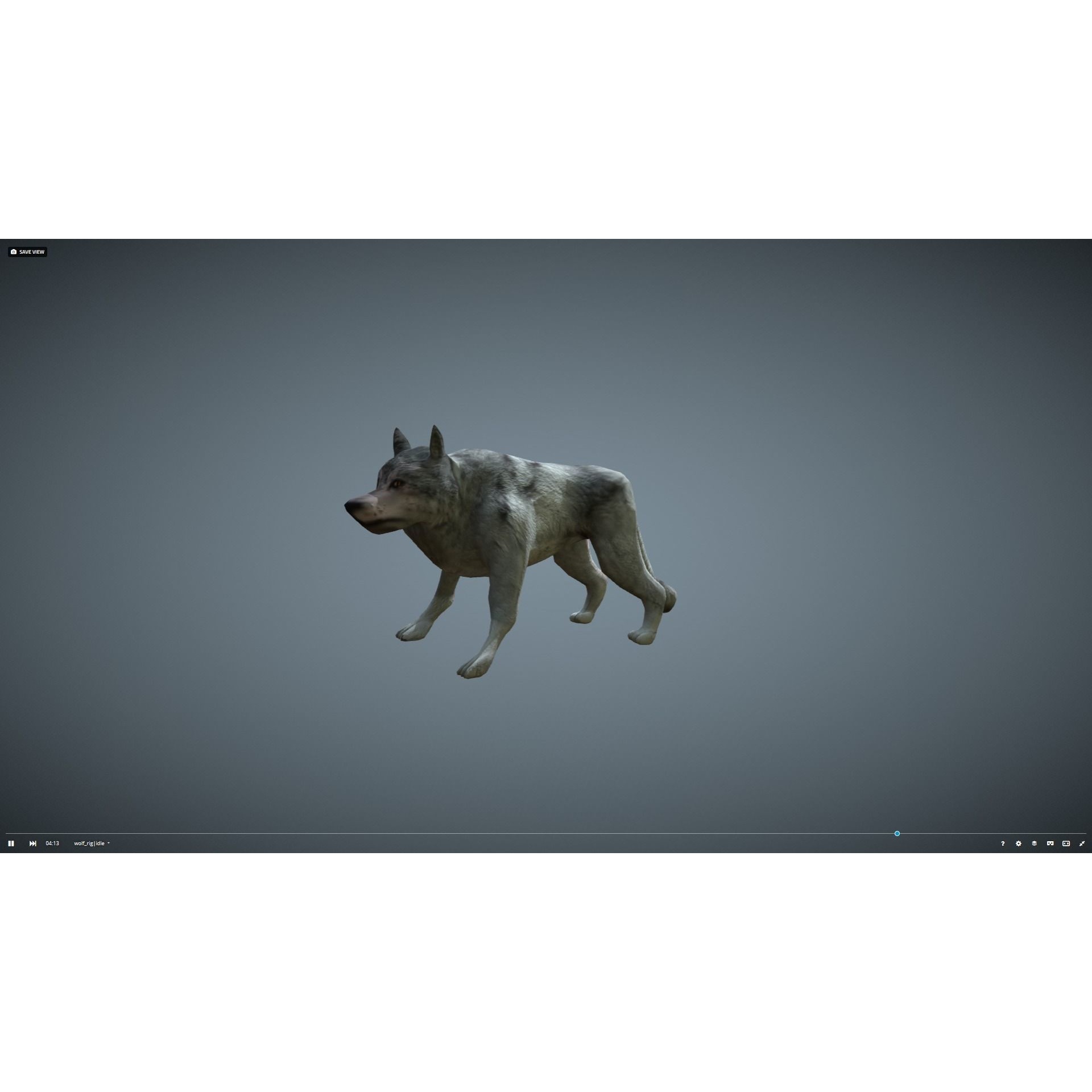 Wolf - low-poly model dog running Free low-poly 3D model 2