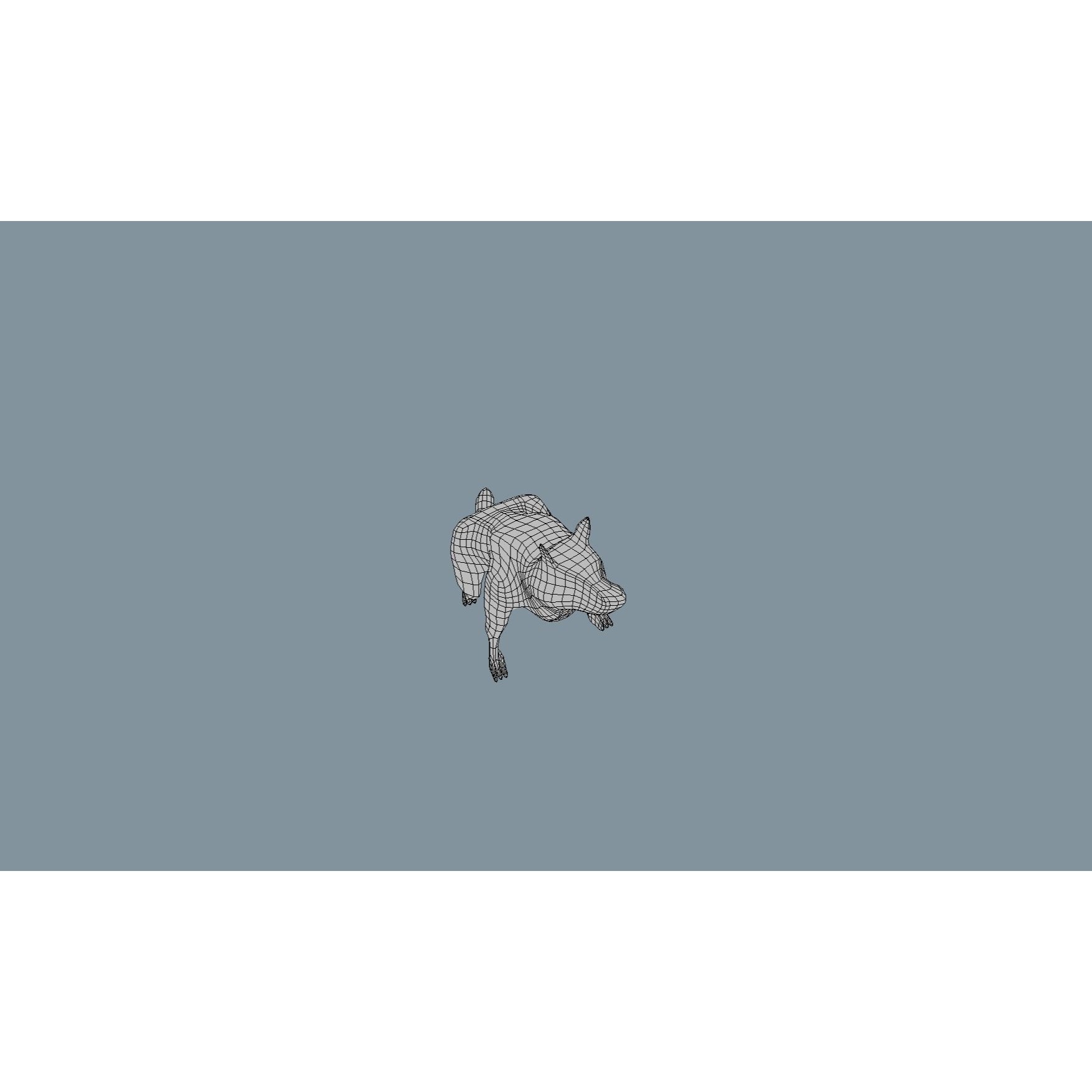 Wolf - low-poly model dog running Free low-poly 3D model 4