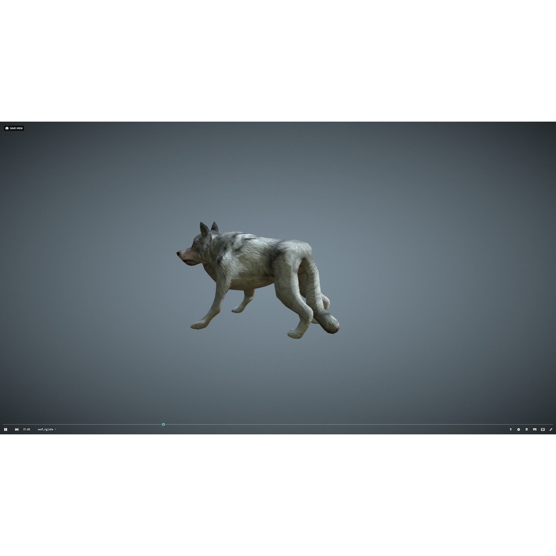 Wolf - low-poly model dog running Free low-poly 3D model 6