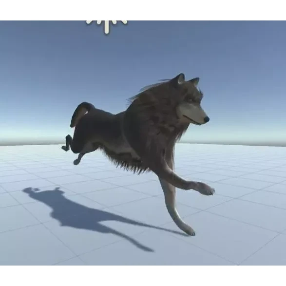 Wolf Rigged Animated and Game Ready Free low-poly 3D model 2