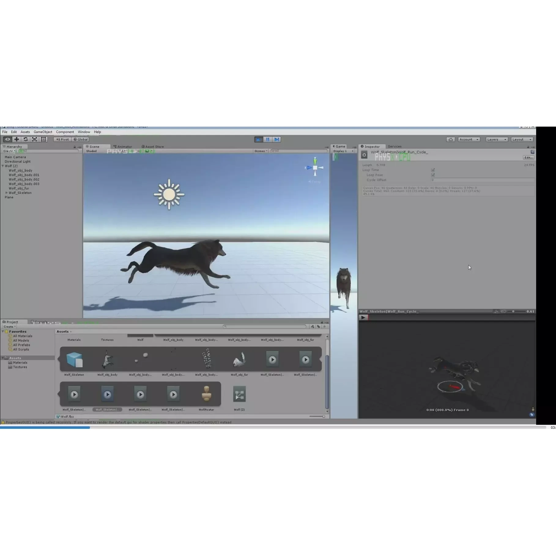 Wolf Rigged Animated and Game Ready Free low-poly 3D model 7