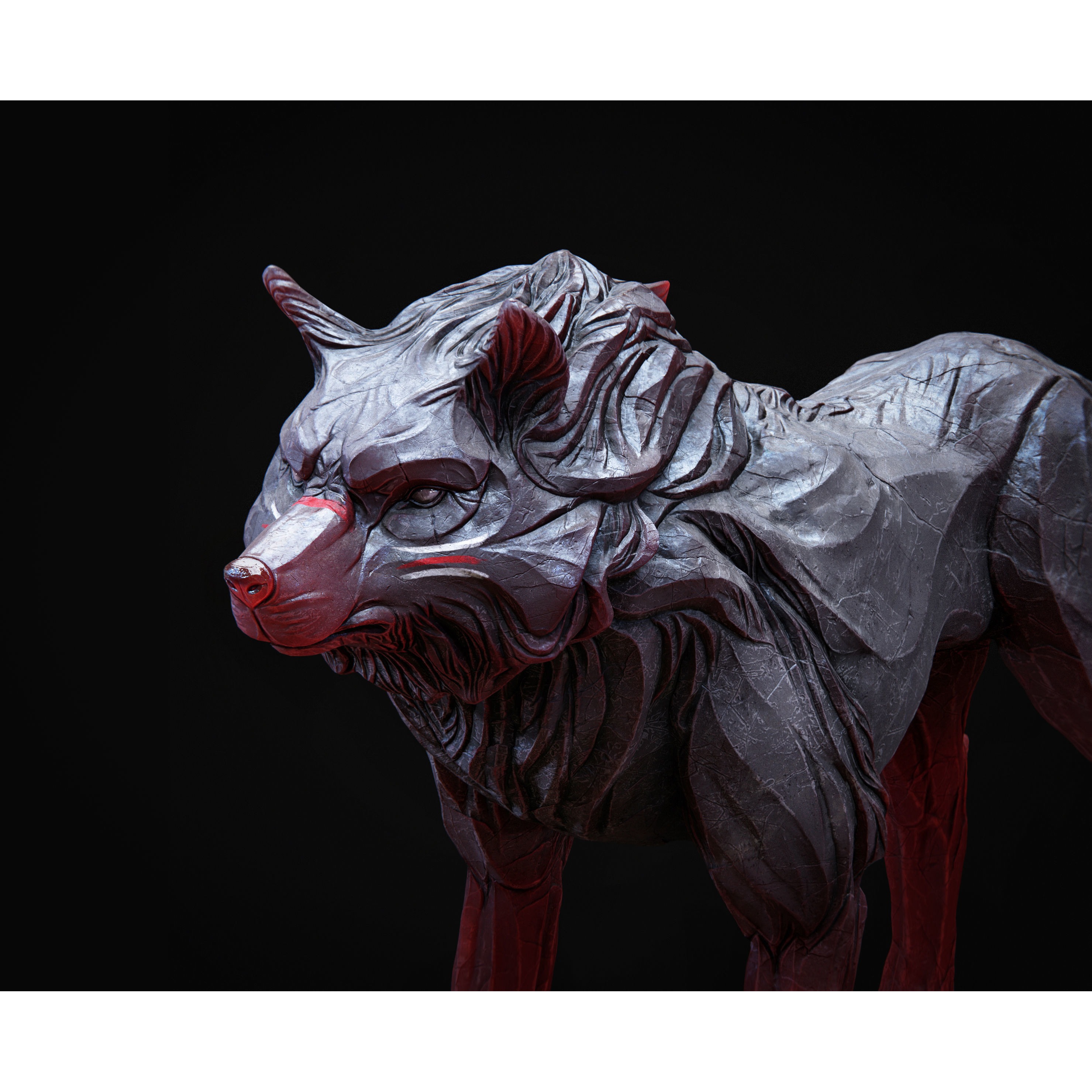 Wolf shaman PBR lowpoly Low-poly 3D model 3
