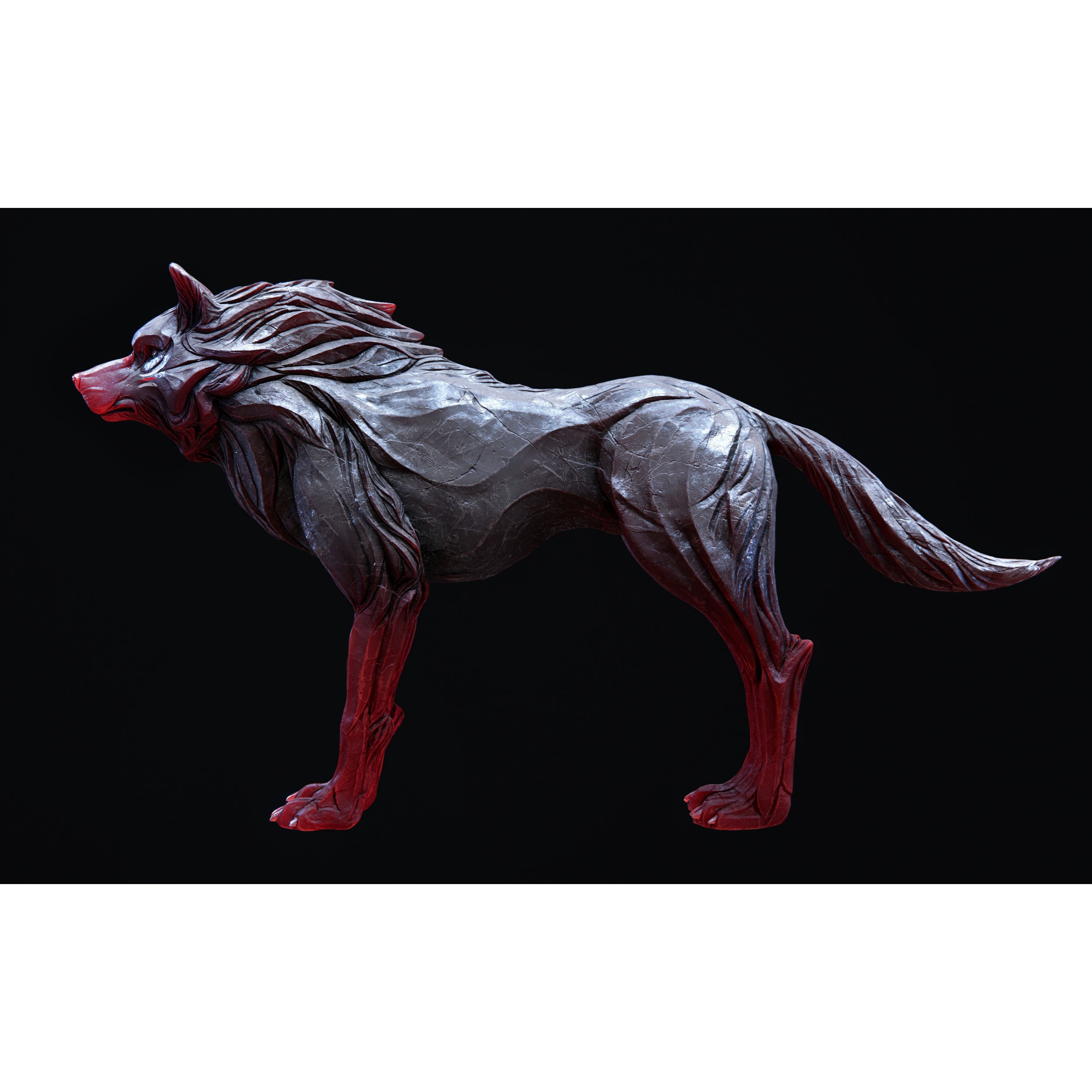 Wolf shaman PBR lowpoly Low-poly 3D model 5
