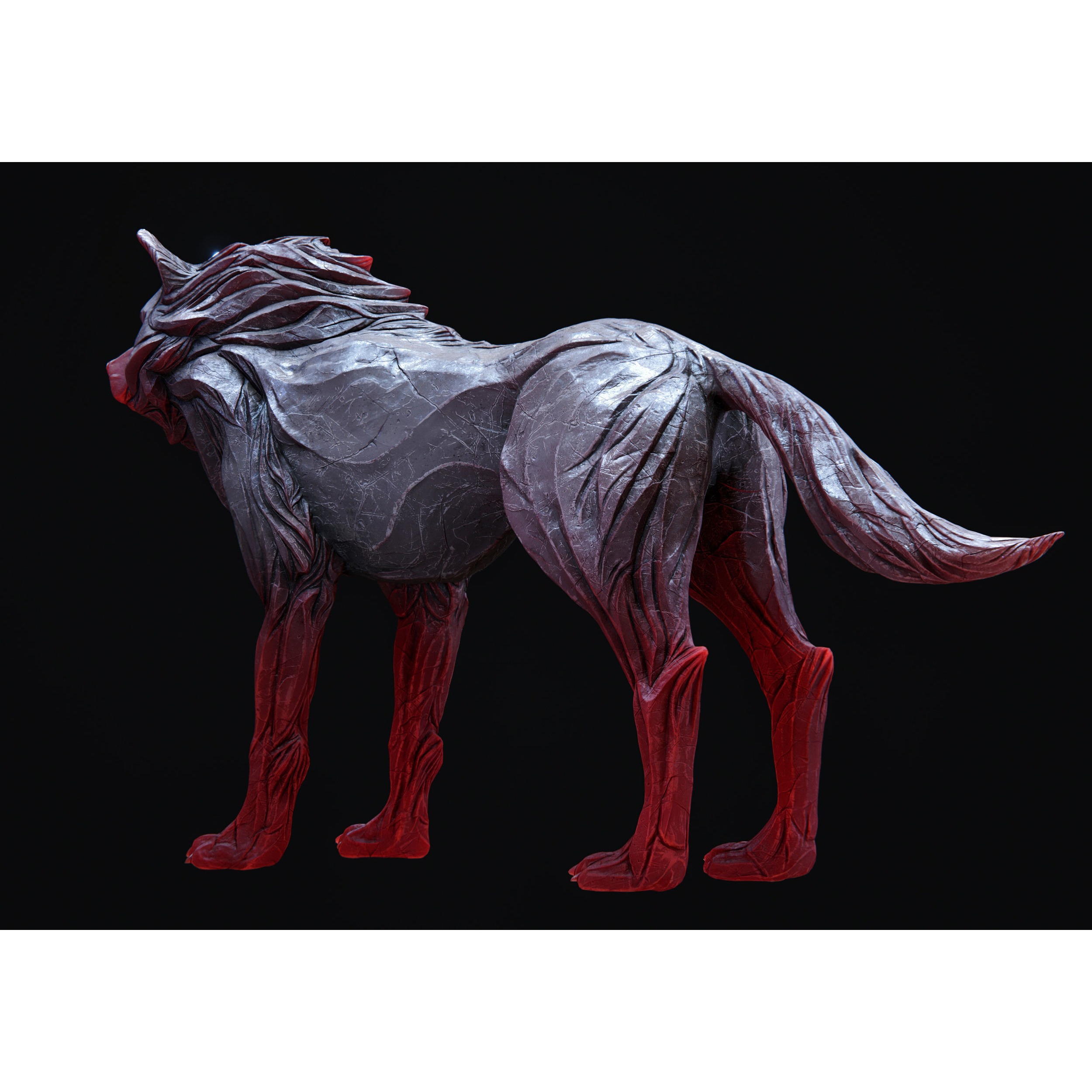 Wolf shaman PBR lowpoly Low-poly 3D model 7